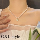 ゴールドフレームモチーフパールネックレス 10160 | G&L Style | 詳細画像1