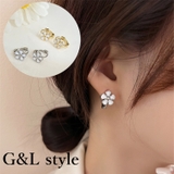 フラワーモチーフフープピアス 10181 | G&L Style | 詳細画像1 