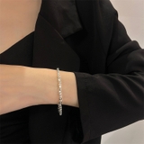 B | ダイヤカット・スクエアカットシルバーブレスレット 9634 | G&L Style