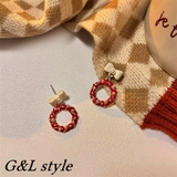 リボンモチーフサークルピアス 9694 | G&L Style | 詳細画像1 