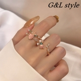 ハートモチーフ2typeストーンリング 9706 | G&L Style | 詳細画像1 