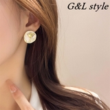 ローズモチーフゴールドフレームピアス 9774 | G&L Style | 詳細画像1 