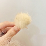 ブラウン | ファー付き ヘアクリップ 9883 | G&L Style