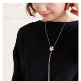 パール＆ビジューY字ロングネックレス 大きいサイズ レディース | GOLDJAPAN　大きいサイズ専門店 | 詳細画像8 