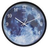 ブラック | 光る 月面 壁掛け時計 | GOLWIS