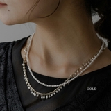 ゴールド | 小粒パール&フリンジパール2連ネックレス ネックレス 2連 | epicday