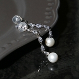 ドロップビジュー＆パールイヤリング イヤリング 揺れる | epicday | 詳細画像4 