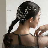 シルバー | ナチュラルフローガーベラヘッドドレス パール 花 | epicday