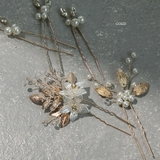 ゴールド(5pcs SET) | エレガントフラワーUピン5点セット ヘアアクセサリー ヘアアクセ | epicday