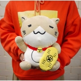 招き猫渕さん ぬいぐるみ 中サイズ 抱き枕 | GROOVY STORE | 詳細画像1 