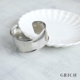 シルバー | ウェイビー ワイド バングル | Growing Rich