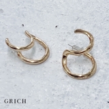 【GROWING RICH】2連フープ風デザインピアス[250107] | Growing Rich | 詳細画像1 