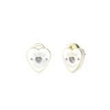 YGWH | [GUESS] GUESS AMORE 14MM HEART STUDS | GUESS【WOMEN】