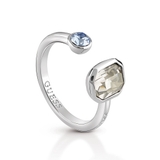 RH | [GUESS] SQUARE CRYSTAL RING (SILVER-52) | GUESS【WOMEN】