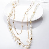 3連パール ローズ ネックレス | gulamu jewelry | 詳細画像1