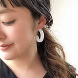 アクリル フープピアス マーブル | gulamu jewelry  | 詳細画像4 