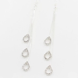 シルバー | しずく 3連 フックピアス | gulamu jewelry 