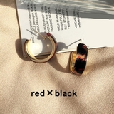 red×black | ヒョウ柄 フープ ピアス | gulamu jewelry 
