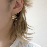 ヒョウ柄 フープ ピアス | gulamu jewelry  | 詳細画像3 