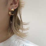 ヒョウ柄 フープ ピアス | gulamu jewelry  | 詳細画像4 
