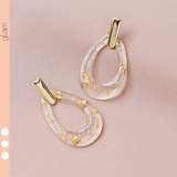 金箔 クリアピアス ドロップ | gulamu jewelry | 詳細画像1