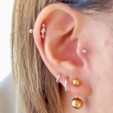 [HSP] ピンクゴールド バナナバーベル14G | ピアス専門店HOMESLICEPRODUCTIONS | 詳細画像15 