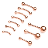 [HSP] ピンクゴールド バナナバーベル14G | ピアス専門店HOMESLICEPRODUCTIONS | 詳細画像3 