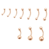 [HSP] ピンクゴールド バナナバーベル14G | ピアス専門店HOMESLICEPRODUCTIONS | 詳細画像8 