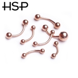 ピンクゴールド バナナバーベル16G 【ボディピアス | ピアス専門店HOMESLICEPRODUCTIONS | 詳細画像2 