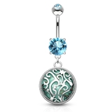 14G ゴージャスストーン バナナバーベル【 | ピアス専門店HOMESLICEPRODUCTIONS | 詳細画像1 