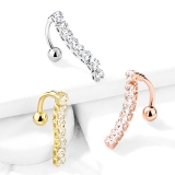 ヘソピアス CZ スクエア＆ジグザグダングル | ピアス専門店HOMESLICEPRODUCTIONS | 詳細画像4 