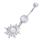 イルミストーン×クリア | トライバルサンダングル イルミネーションストーン＆オパールグリッター バナナバー… | ピアス専門店HOMESLICEPRODUCTIONS