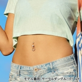 ヘソピアス CZ ジュエルフラワーダングル バラエティ バナナバーベル 14G | ピアス専門店HOMESLICEPRODUCTIONS | 詳細画像12 