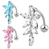 ヘソピアス CZ マーキスフラワー | ピアス専門店HOMESLICEPRODUCTIONS | 詳細画像1 