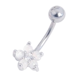 ホワイト | HSP CZ センターオパール | ピアス専門店HOMESLICEPRODUCTIONS