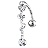 ダイヤモンドクリア | ヘソピアス カスケードジュエル トップダウン | ピアス専門店HOMESLICEPRODUCTIONS