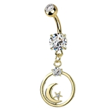 ゴールド | ヘソピアス 14G CZ | ピアス専門店HOMESLICEPRODUCTIONS