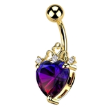 ゴールド | ヘソピアス 14G ハートフィリグリー | ピアス専門店HOMESLICEPRODUCTIONS