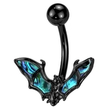 ブラック | ヘソピアス 14G コウモリ | ピアス専門店HOMESLICEPRODUCTIONS