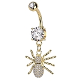 ゴールド | ヘソピアス 14G スパイダー | ピアス専門店HOMESLICEPRODUCTIONS