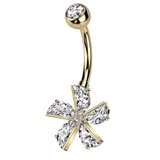 ゴールド | ヘソピアス 14G フラワー | ピアス専門店HOMESLICEPRODUCTIONS