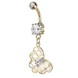 ヘソピアス 14G バタフライ | ピアス専門店HOMESLICEPRODUCTIONS | 詳細画像1 