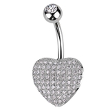 シルバー | ヘソピアス 14G ハート | ピアス専門店HOMESLICEPRODUCTIONS
