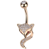 ピンクゴールド | ヘソピアス 14G フォックス | ピアス専門店HOMESLICEPRODUCTIONS