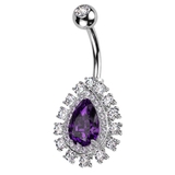 シルバー×パープル | ヘソピアス 14G ビッグ | ピアス専門店HOMESLICEPRODUCTIONS