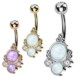 ヘソピアス 14G オパール | ピアス専門店HOMESLICEPRODUCTIONS | 詳細画像1 