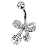 シルバー | ヘソピアス 14G リボン | ピアス専門店HOMESLICEPRODUCTIONS