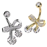 ヘソピアス 14G リボン | ピアス専門店HOMESLICEPRODUCTIONS | 詳細画像1 