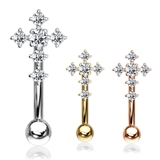 アイブロウ 16G ジュエル | ピアス専門店HOMESLICEPRODUCTIONS | 詳細画像1 