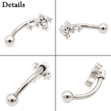 アイブロウ 16G ジュエル | ピアス専門店HOMESLICEPRODUCTIONS | 詳細画像4 